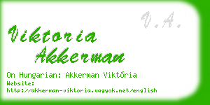 viktoria akkerman business card