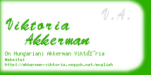 viktoria akkerman business card